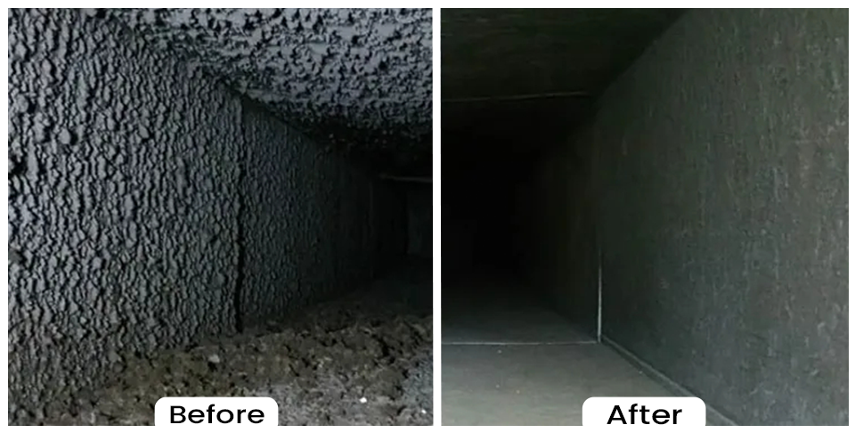 dry air duct before after
